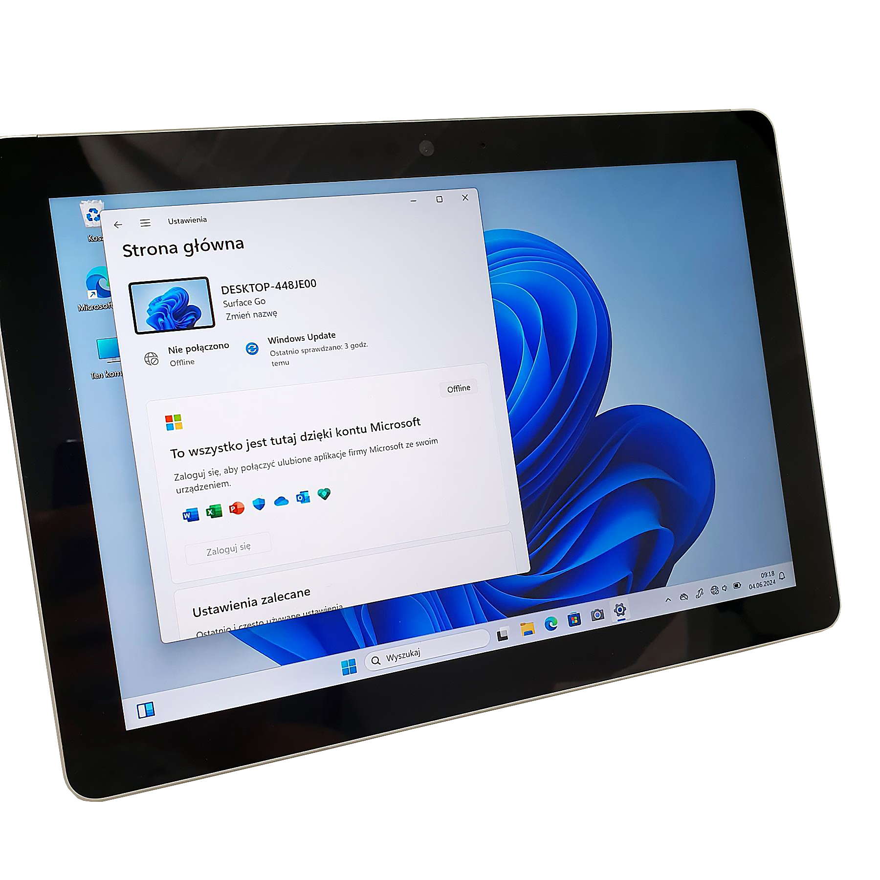 Tablet poleasingowy Microsoft Surface GO 1824 10,1″ Pentium Gold 4415Y 8GB RAM 128GB SSD Windows 11 2 Tablet poleasingowy Microsoft Surface GO 1824 10,1″ Pentium Gold 4415Y 8GB RAM 128GB SSD Windows 11 - obrazek 2